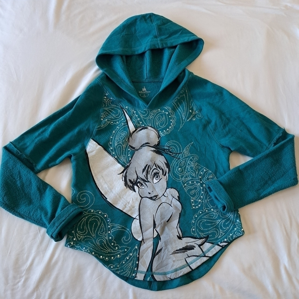 Disney Parks Tinkerbell women's size XS hooded sweatshirt, Euc